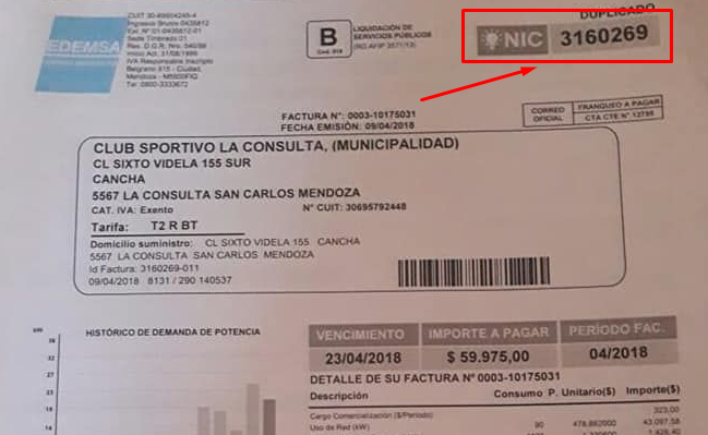 ver factura de edemsa con nic